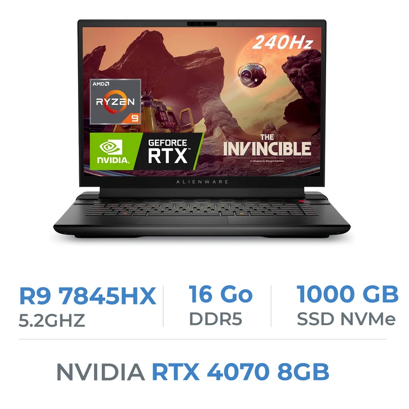 Alienware M16 AMD Ryzen 9 7845HX/16GB/1TB SSD/RTX4070 /16'' 240Hz QHD