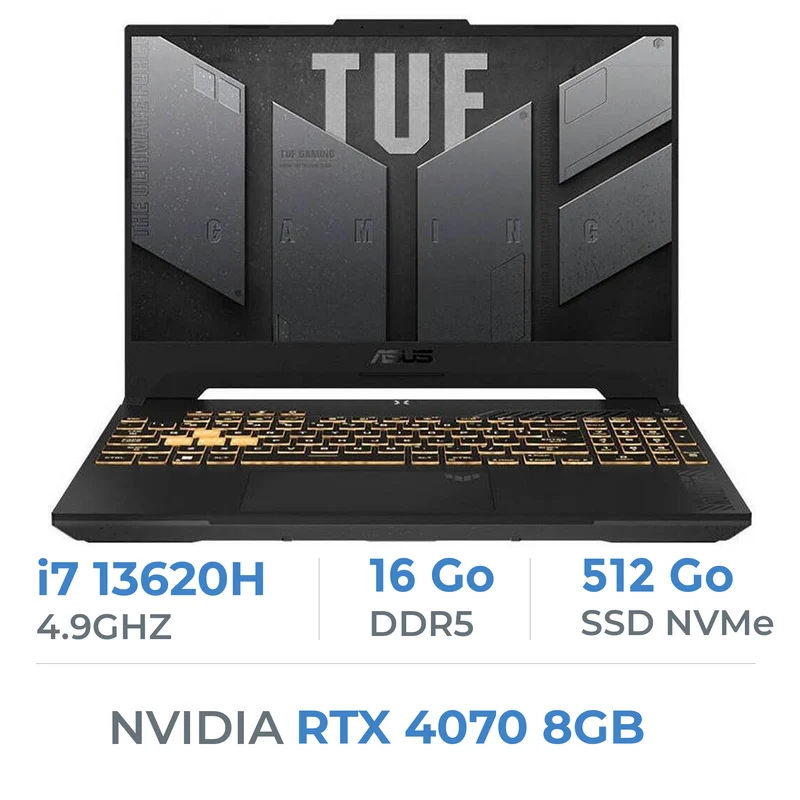 ASUS TUF Gaming F15 FX507VI 2024 i7-13620H/16GB DDR5/512GB SSD/RTX 4070/15.6″