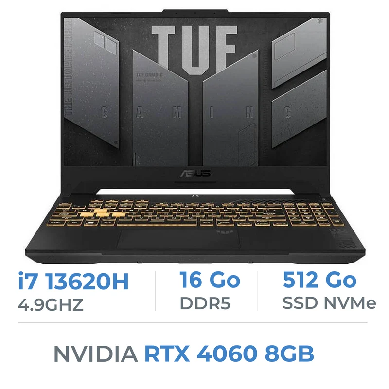 ASUS TUF Gaming F15 FX507VV 2024 i7-13620H/16GB DDR5/512GB SSD/RTX 4060/15.6″