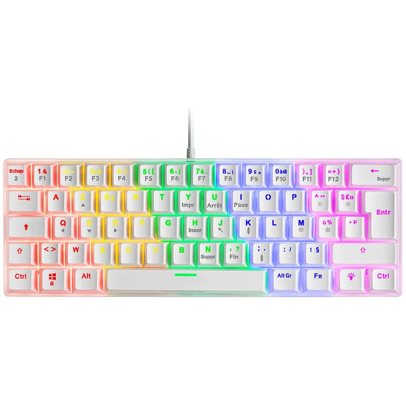Mars Gaming MK60 White (Brown Switch)