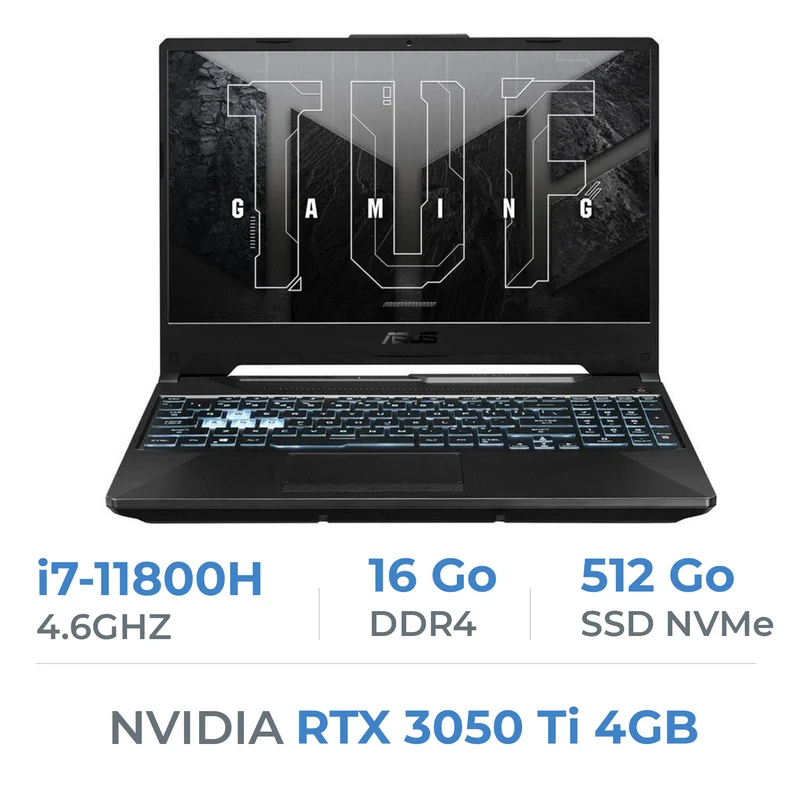 ASUS F15 FX506HE-HN001 Intel Core i7 11800H/16GB/512GB SSD/RTX3050Ti 4GB/15.6'' 144Hz