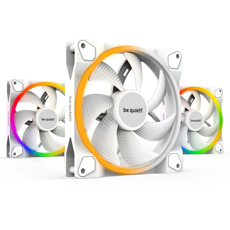 be quiet! Light Wings 140 mm PWM High Speed ARGB Triple Pack (blanc)