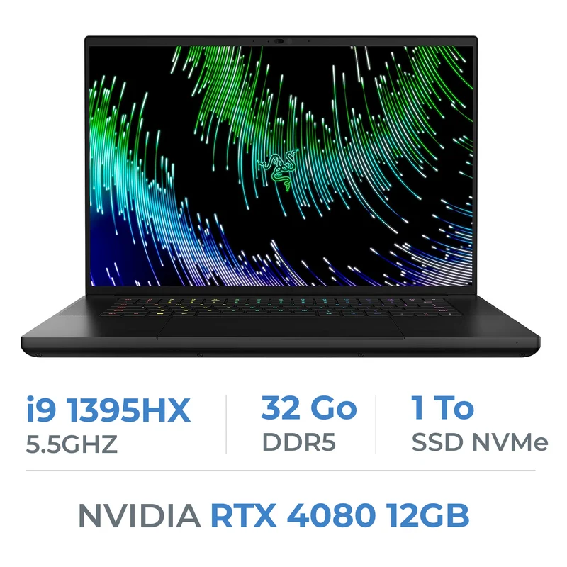 Razer Blade 16 i9-13950HX/32GB/1TB SSD/RTX4080 12GB/16'' QHD 240Hz