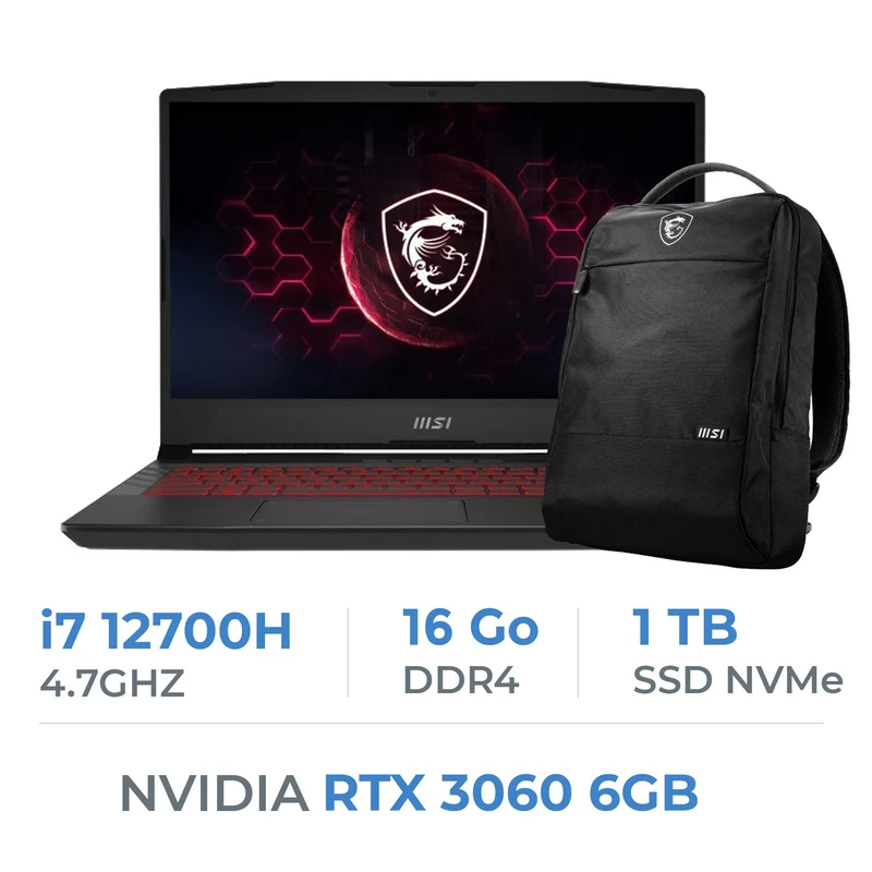 MSI Pulse GL66 12UEK i7-12700H/16GB/1TB SSD/RTX3060 6GB/15.6''