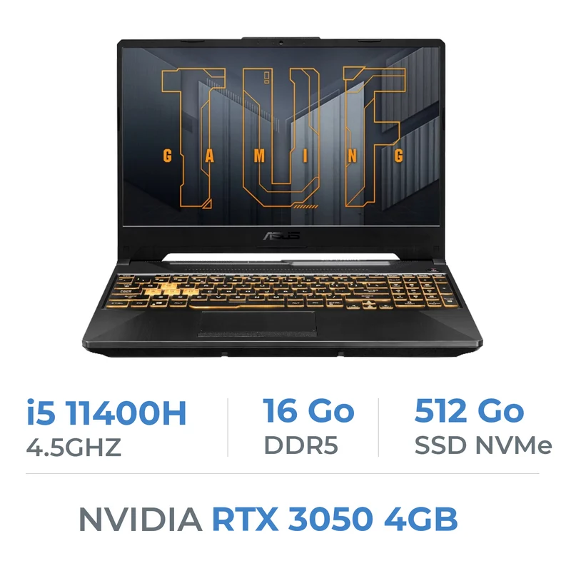 ASUS TUF F15 FX506HC-HN004 Intel Core i5 11400H/16GB/512GB SSD/RTX3050 4GB/15.6'' 144Hz