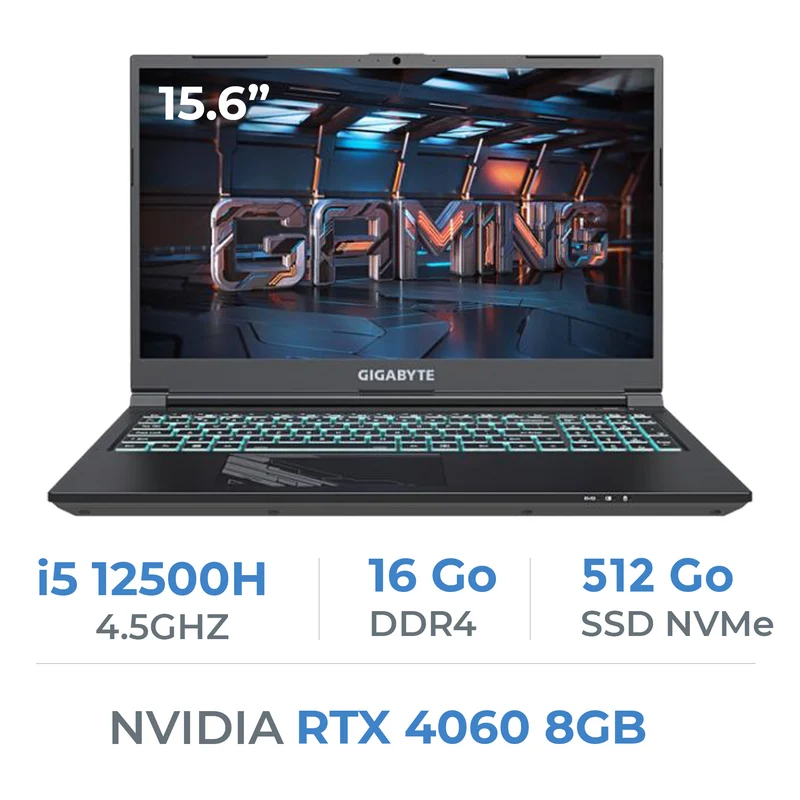 Gigabyte G5 KF i5 12500H/16GB/512GB SSD/RTX4060 8GB/15.6'' 144Hz