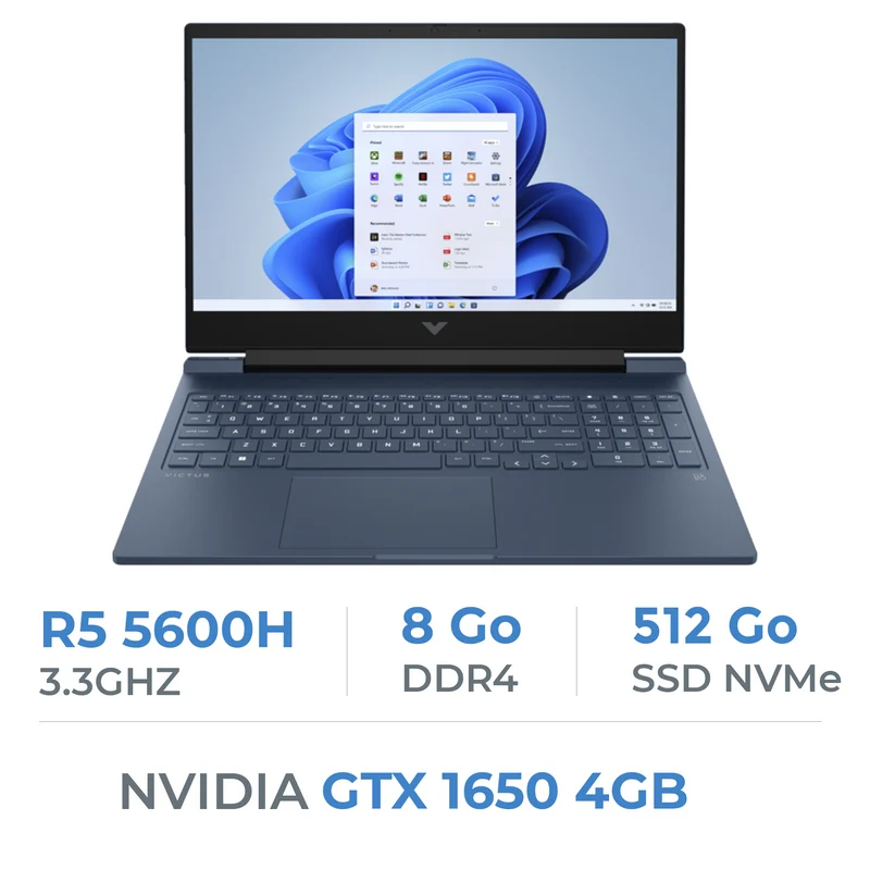 HP VICTUS 16 AMD R5 5600H/8GB/512GB SSD/GTX1650 4GB/16.1" 144Hz