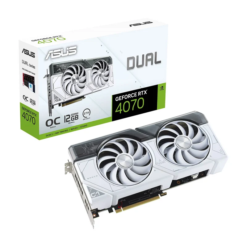 ASUS GeForce RTX 4070 Dual White OC Edition 12GB GDDR6X