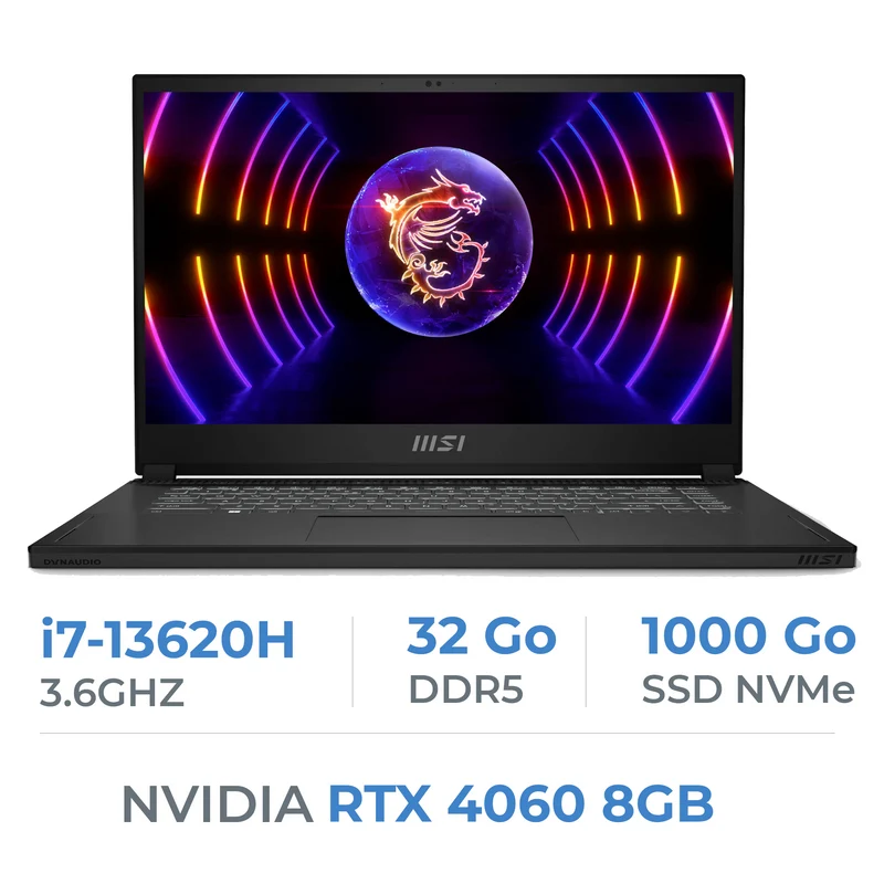 MSI Stealth 15 Studio A13VF i7-13620H/32GB/1TB SSD/RTX4060 8GB/15.6'' 144Hz IPS