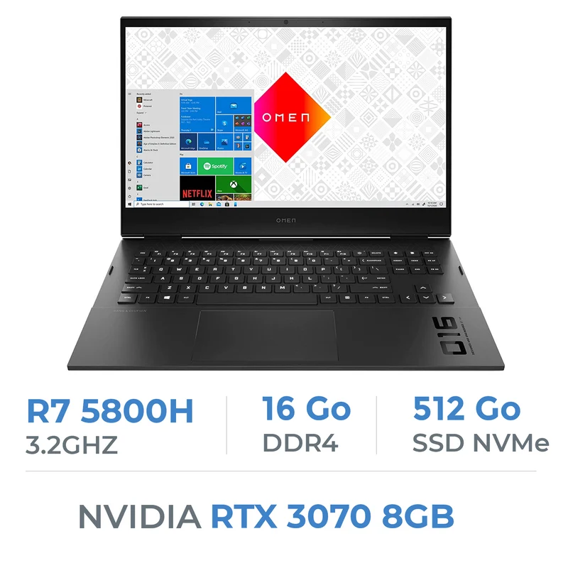 HP OMEN 16-C0990NZ AMD R7-5800H/16GB/512GB SSD/RTX 3070 8GB/16.1'' 144Hz