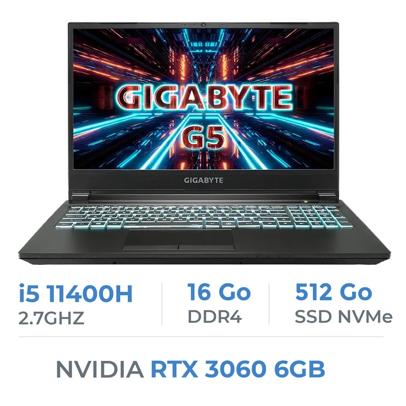 Gigabyte G5 KD i5 11400H/16GB/512GB SSD/RTX3060 6GB/15.6'' 144Hz