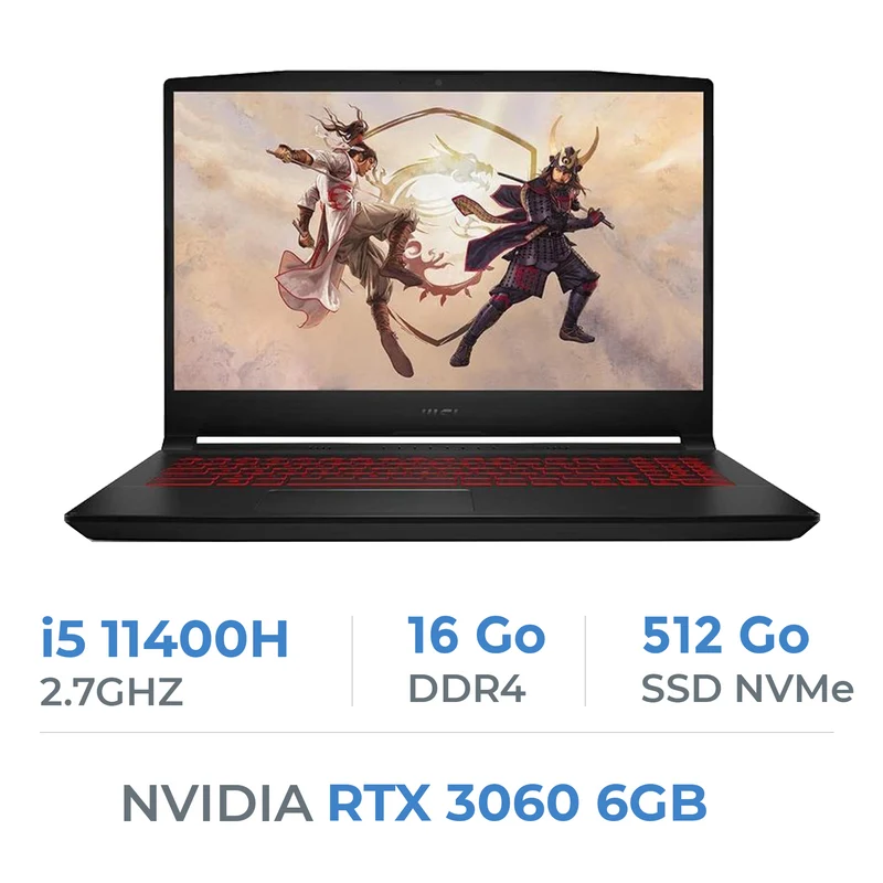 MSI Katana GF66 11UE i5-11400H/16GB/512GB SSD/RTX3060 6GB/15.6'' 144Hz