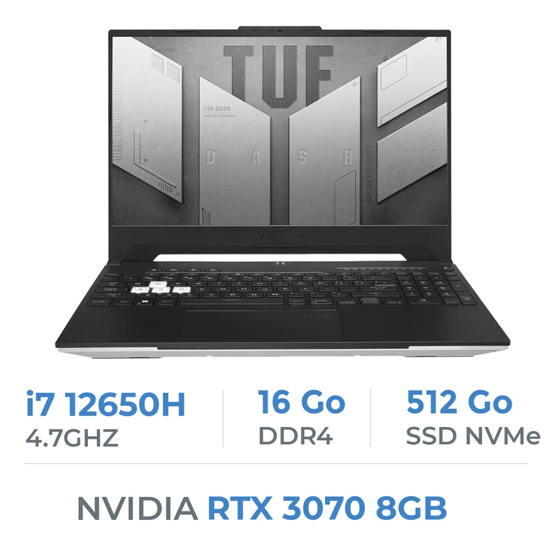 ASUS TUF DASH F15 FX517Z Intel Core i7 12650H/16GB/512GB SSD/RTX3070/15.6'' 144Hz
