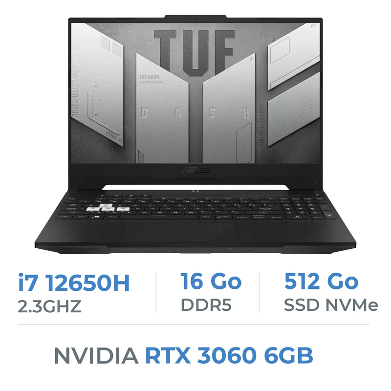 ASUS TUF DASH F15 TUF517ZM Intel Core i7 12650H/16GB/512GB SSD/RTX3060 6GB/15.6'' 144Hz