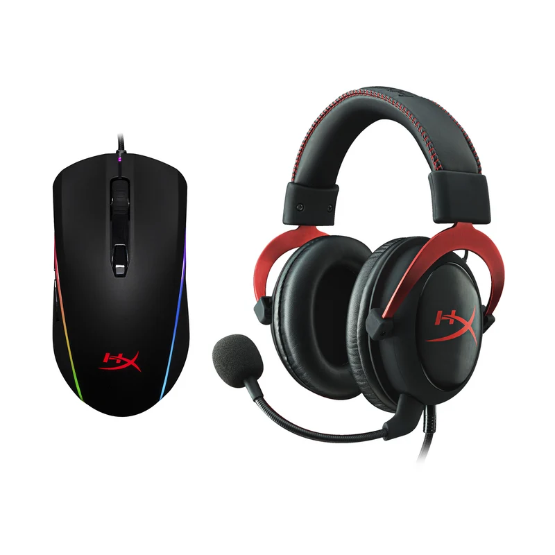 Pack HyperX Cloud II Noir-Rouge + HyperX Pulsefire Surge RGB