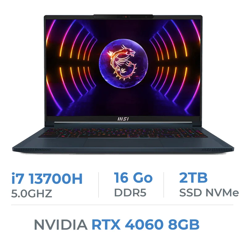 MSI Stealth 16 Studio A13VF i7-13700H/16GB/2TB SSD/RTX4060 8GB/16'' 240Hz IPS