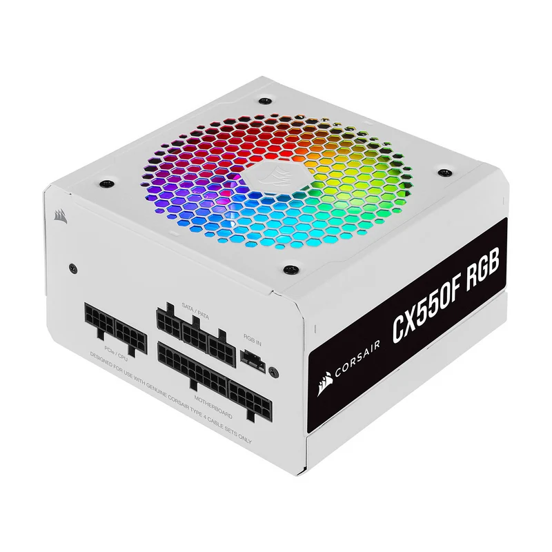 Corsair CX550F RGB 80PLUS Bronze (Blanc)